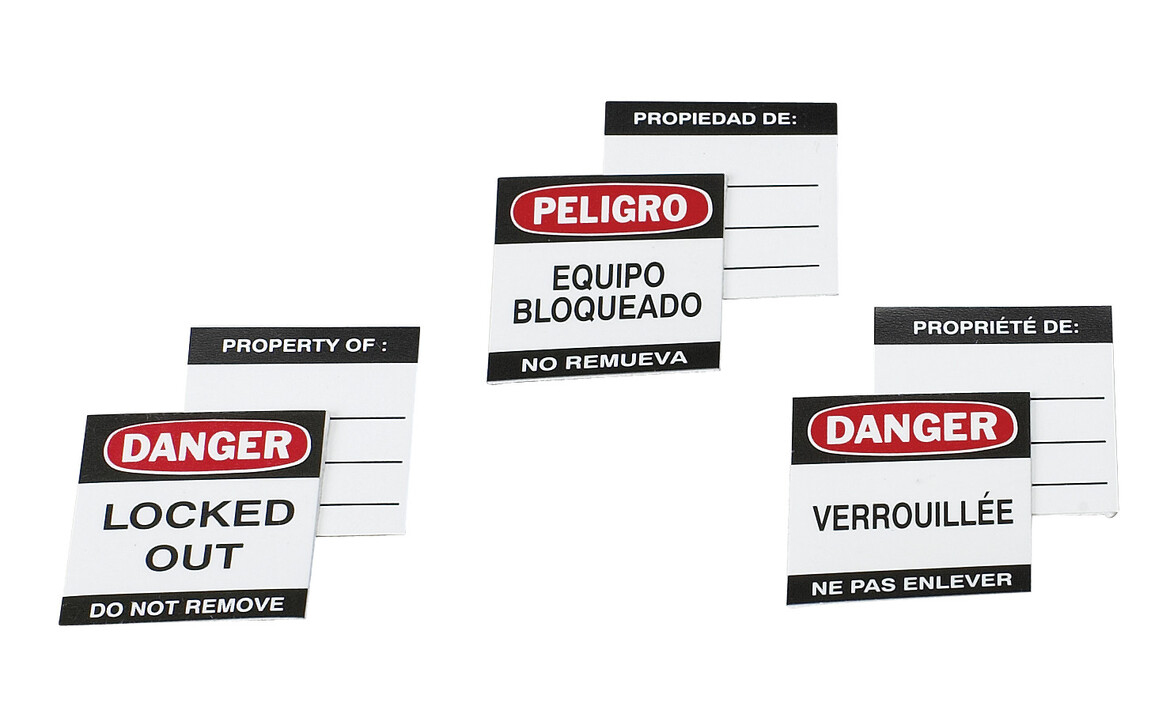 Labels for aluminium padlocks